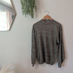 Pronto Uomo Vintage Gray Textured Crewneck Sweater Size Large